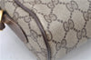 Authentic GUCCI Web Sherry Line Shoulder Cross Bag GG PVC Leather Brown 1208G