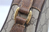 Authentic GUCCI Web Sherry Line Shoulder Cross Bag GG PVC Leather Brown 1208G