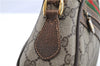 Authentic GUCCI Web Sherry Line Shoulder Cross Bag GG PVC Leather Brown 1208G