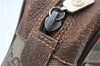 Authentic GUCCI Web Sherry Line Shoulder Cross Bag GG PVC Leather Brown 1208G