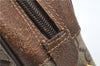 Authentic GUCCI Web Sherry Line Shoulder Cross Bag GG PVC Leather Brown 1208G