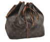 Authentic Louis Vuitton Monogram Petit Noe M42226 Shoulder Drawstring Bag 1209G