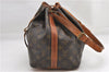 Authentic Louis Vuitton Monogram Petit Noe M42226 Shoulder Drawstring Bag 1209G