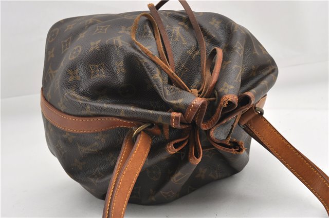 Authentic Louis Vuitton Monogram Petit Noe M42226 Shoulder Drawstring Bag 1209G