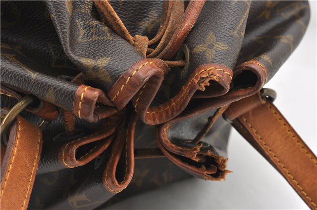 Authentic Louis Vuitton Monogram Petit Noe M42226 Shoulder Drawstring Bag 1209G