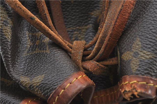 Authentic Louis Vuitton Monogram Petit Noe M42226 Shoulder Drawstring Bag 1209G