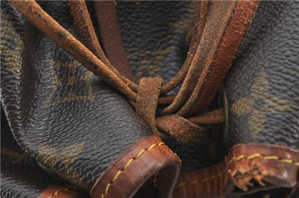Authentic Louis Vuitton Monogram Petit Noe M42226 Shoulder Drawstring Bag 1209G