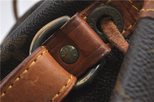 Authentic Louis Vuitton Monogram Petit Noe M42226 Shoulder Drawstring Bag 1209G