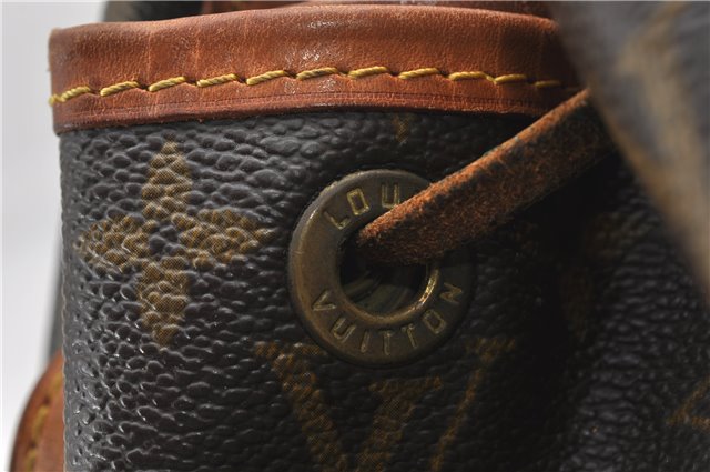 Authentic Louis Vuitton Monogram Petit Noe M42226 Shoulder Drawstring Bag 1209G