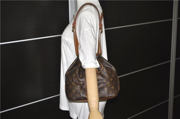 Authentic Louis Vuitton Monogram Petit Noe M42226 Shoulder Drawstring Bag 1209G