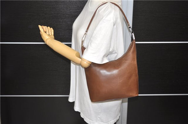 Authentic GUCCI Shoulder Hand Bag Purse Leather 0013814 Brown 1210D