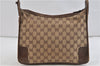 Authentic GUCCI Shoulder Bag GG Canvas Leather 0014205 Brown 1211D