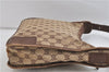 Authentic GUCCI Shoulder Bag GG Canvas Leather 0014205 Brown 1211D