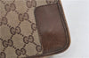 Authentic GUCCI Shoulder Bag GG Canvas Leather 0014205 Brown 1211D