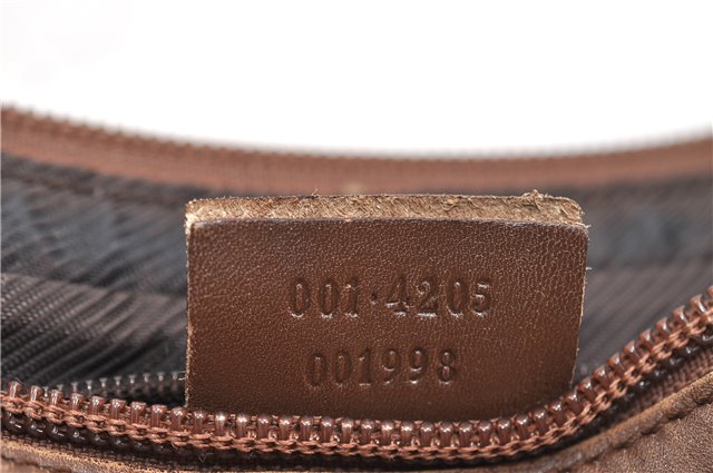 Authentic GUCCI Shoulder Bag GG Canvas Leather 0014205 Brown 1211D