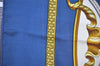 Authentic HERMES Carre 90 Scarf "SESAME" Silk Blue 1211I