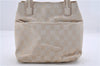 Authentic GUCCI Shoulder Tote Bag GG Canvas Leather 0021075 Ivory 1212D