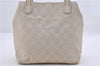 Authentic GUCCI Shoulder Tote Bag GG Canvas Leather 0021075 Ivory 1212D