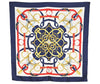 Authentic HERMES Carre 90 Scarf "Eperon d'Or" Silk Navy 1212I