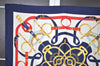 Authentic HERMES Carre 90 Scarf "Eperon d'Or" Silk Navy 1212I