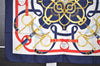 Authentic HERMES Carre 90 Scarf "Eperon d'Or" Silk Navy 1212I