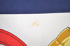 Authentic HERMES Carre 90 Scarf "Eperon d'Or" Silk Navy 1212I