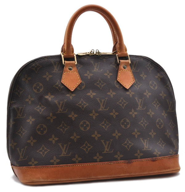 Authentic LOUIS VUITTON Monogram Alma Hand Bag M51130 LV 1213B