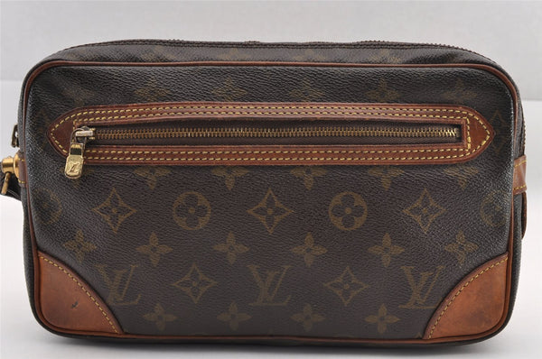 Authentic Louis Vuitton Monogram Marly Dragonne GM M51825 Clutch Bag Junk 1213I