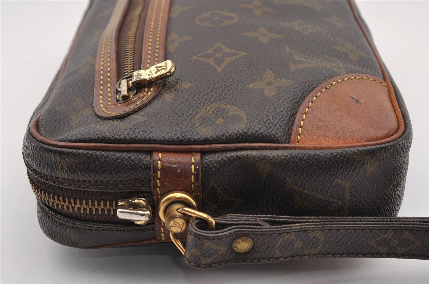 Authentic Louis Vuitton Monogram Marly Dragonne GM M51825 Clutch Bag Junk 1213I