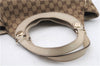 Authentic GUCCI Shoulder Hand Bag GG Canvas Leather 154982 Beige 1214D