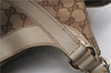 Authentic GUCCI Shoulder Hand Bag GG Canvas Leather 154982 Beige 1214D