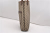 Authentic GUCCI Web Sherry Line Shoulder Tote Bag GG PVC Leather Brown 1214G
