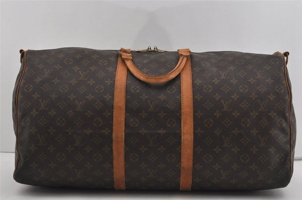 Authentic Louis Vuitton Monogram Keepall Bandouliere 60 M41412 Boston Bag 1214I