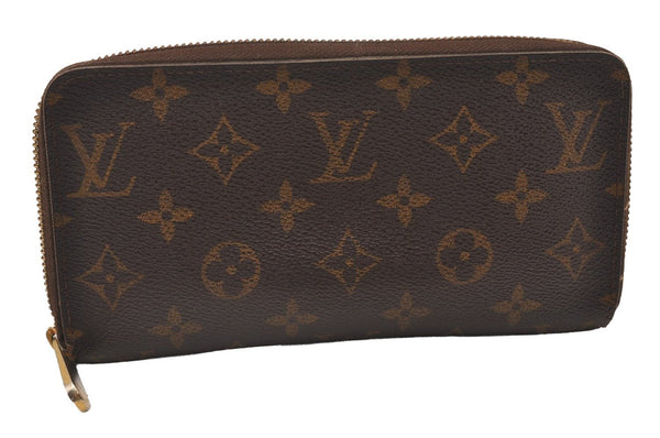 Authentic Louis Vuitton Monogram Zippy Long Wallet Purse M60017 LV Junk 1215I