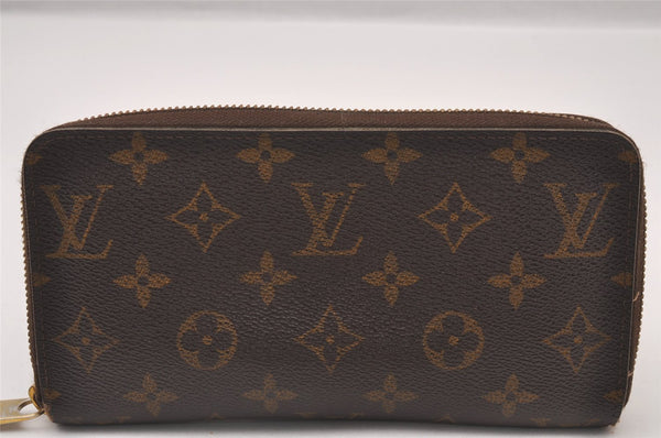 Authentic Louis Vuitton Monogram Zippy Long Wallet Purse M60017 LV Junk 1215I