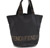 Authentic FENDI Nylon Leather Shoulder Hand Bag Purse Black 1216D