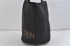 Authentic FENDI Nylon Leather Shoulder Hand Bag Purse Black 1216D