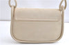 Authentic GUCCI Vintage Shoulder Hand Bag Purse Suede Leather Ivory Junk 1216G