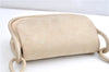 Authentic GUCCI Vintage Shoulder Hand Bag Purse Suede Leather Ivory Junk 1216G
