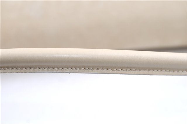 Authentic GUCCI Vintage Shoulder Hand Bag Purse Suede Leather Ivory Junk 1216G