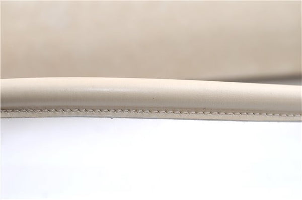 Authentic GUCCI Vintage Shoulder Hand Bag Purse Suede Leather Ivory Junk 1216G