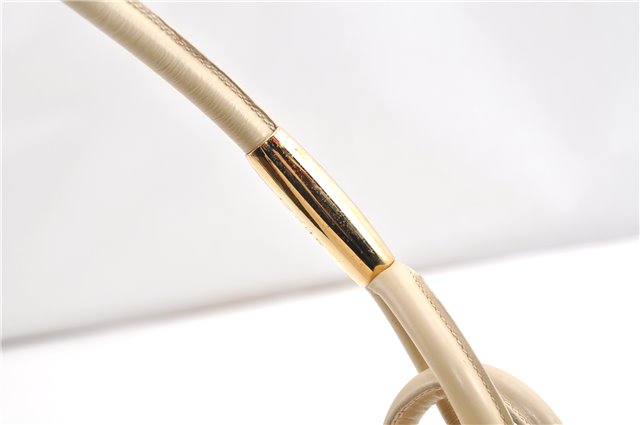 Authentic GUCCI Vintage Shoulder Hand Bag Purse Suede Leather Ivory Junk 1216G