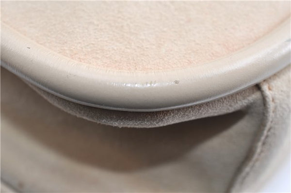 Authentic GUCCI Vintage Shoulder Hand Bag Purse Suede Leather Ivory Junk 1216G