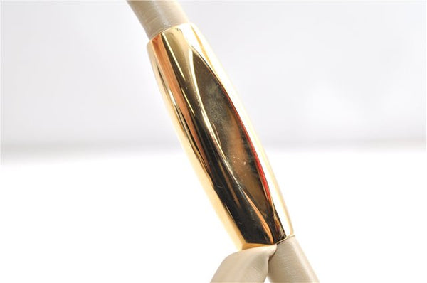 Authentic GUCCI Vintage Shoulder Hand Bag Purse Suede Leather Ivory Junk 1216G