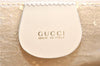Authentic GUCCI Vintage Shoulder Hand Bag Purse Suede Leather Ivory Junk 1216G