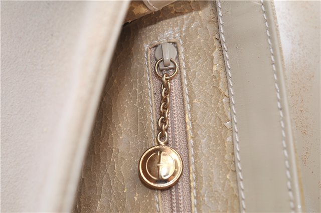 Authentic GUCCI Vintage Shoulder Hand Bag Purse Suede Leather Ivory Junk 1216G