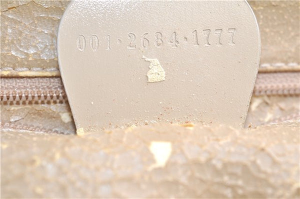 Authentic GUCCI Vintage Shoulder Hand Bag Purse Suede Leather Ivory Junk 1216G