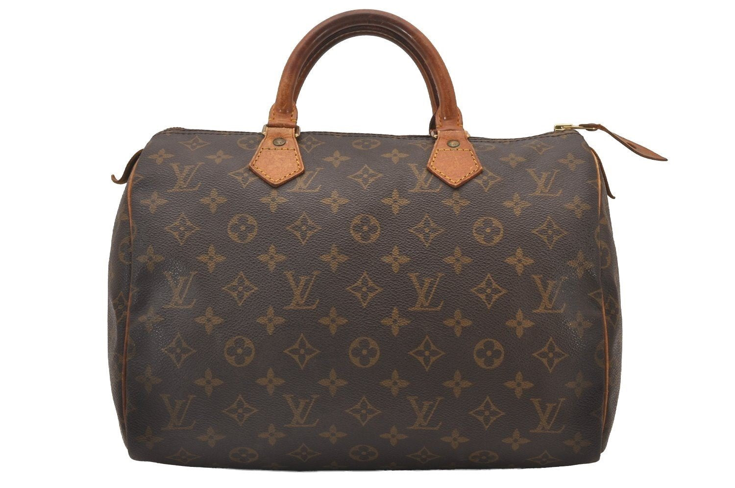 Authentic Louis Vuitton Monogram Speedy 30 Hand Boston Bag M41526 LV 1216I