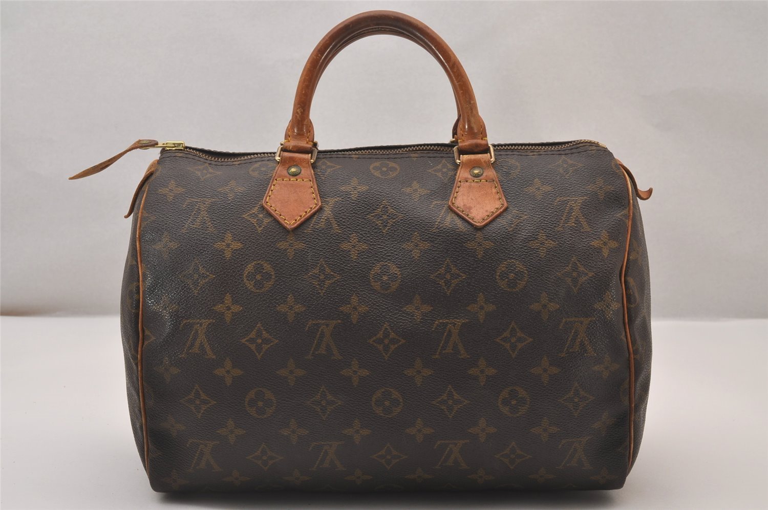 Authentic Louis Vuitton Monogram Speedy 30 Hand Boston Bag M41526 LV 1216I