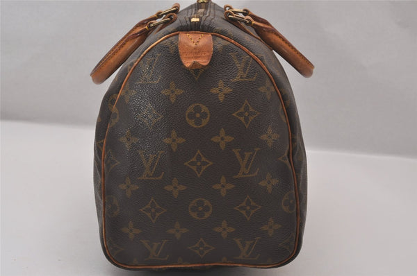 Authentic Louis Vuitton Monogram Speedy 30 Hand Boston Bag M41526 LV 1216I